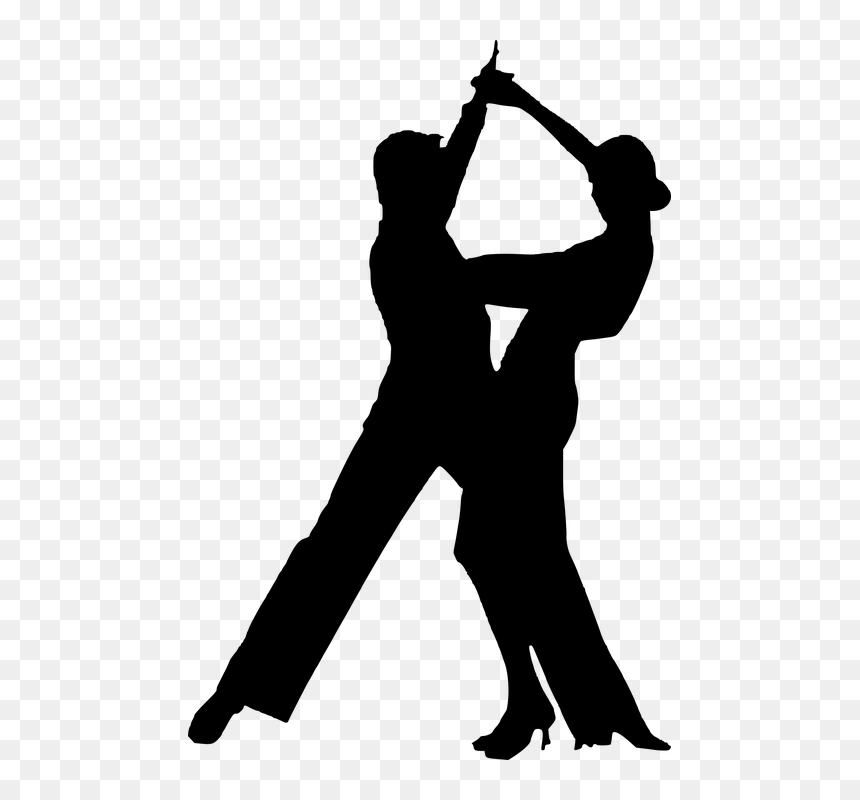 Silhouette Salsa Png, Transparent Png - dancing couple png