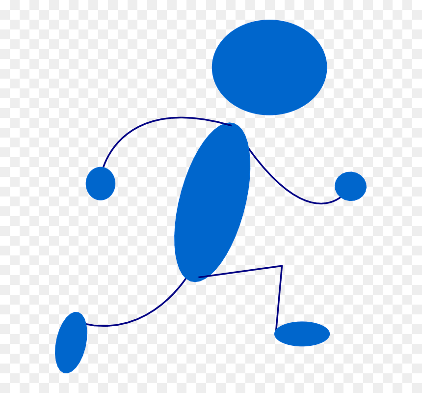 Blue Man Clip Art, HD Png Download - stick people png
