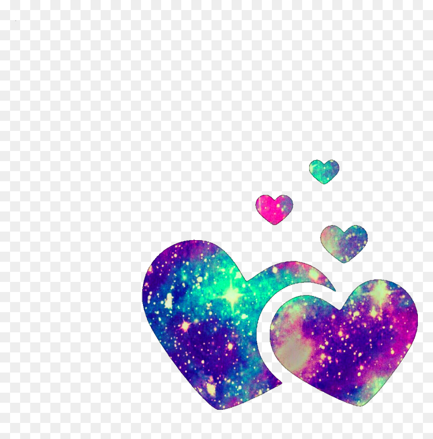 #ftestickers @mpink88 #glitter #sparkle #galaxy #hearts - Heart, HD Png Download - glitter heart png