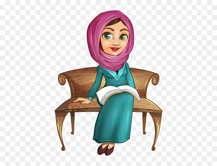 Woman Clipart - Muslim Woman Sitting Clipart, HD Png Download - woman clipart png