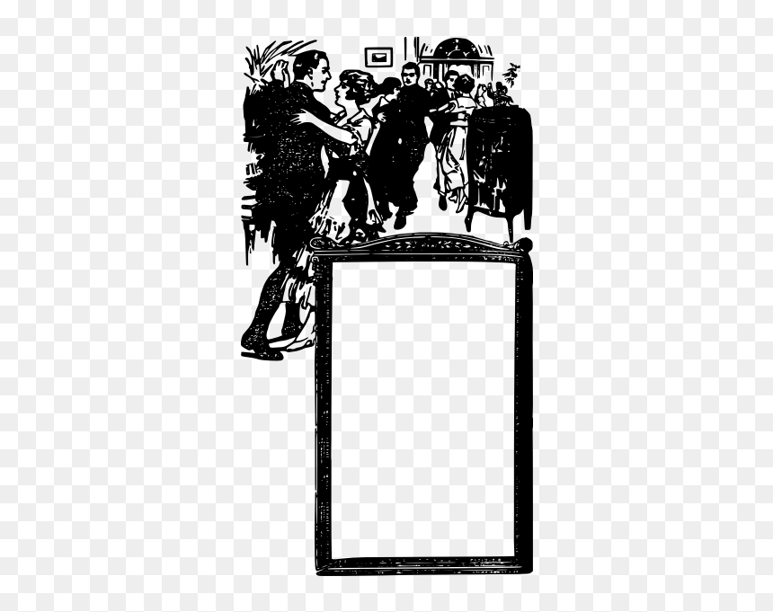 Vector Clip Art Of Blank Noticeboard With Couple Dancing - Dance Frame Png, Transparent Png - dancing couple png
