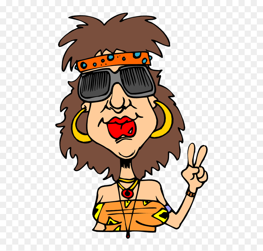 Hippie Woman Clipart - Hippie Clip Art Png, Transparent Png - woman clipart png