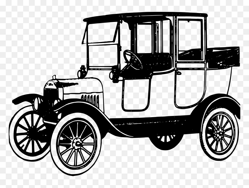 Old Style Car - Ford Model T Clipart, HD Png Download - old truck png