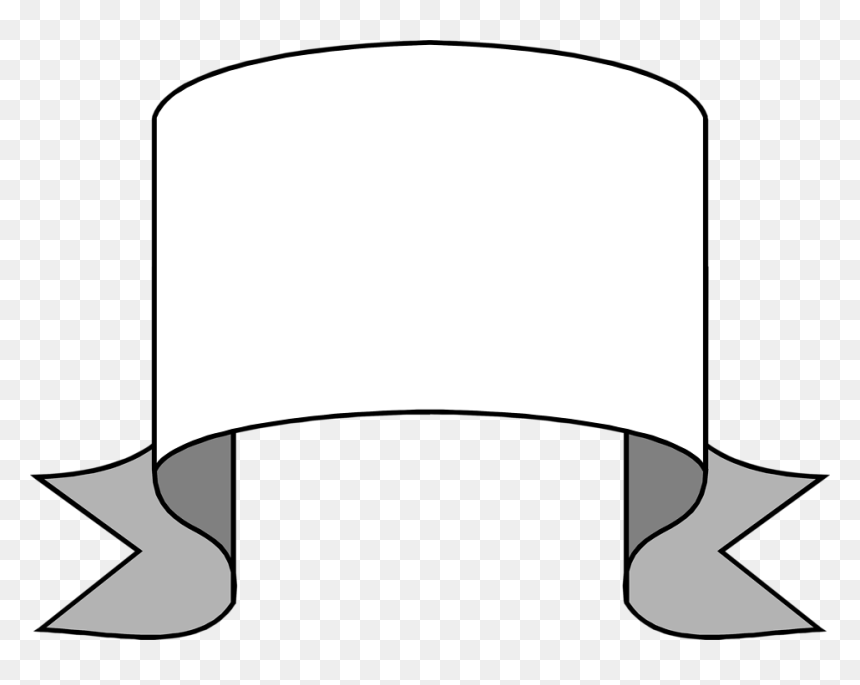 White Blank Banner Png Clipart , Png Download - Clip Art, Transparent Png - banner png black and white