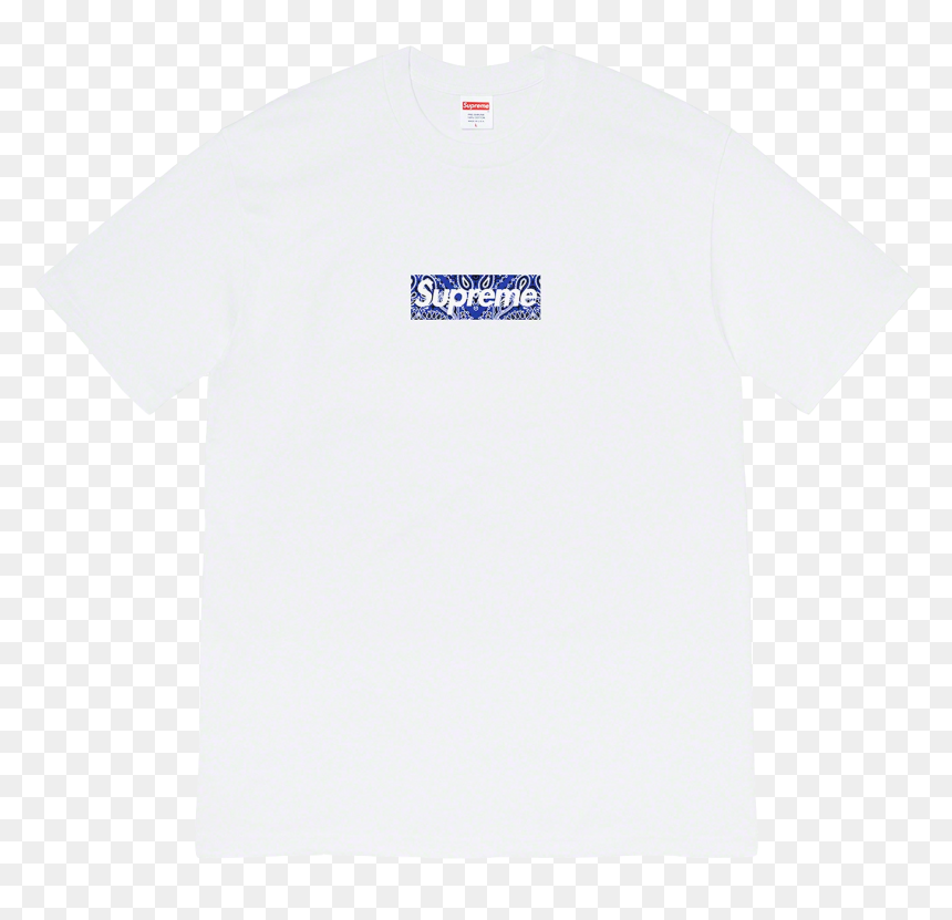 슈프림 반다나 박스 로고 티셔츠, HD Png Download - white tee png