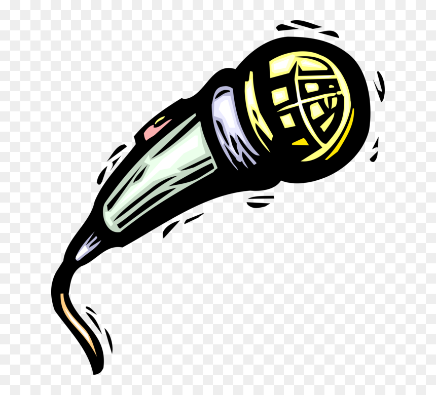 Vector Illustration Of Acoustic To Electric Transducer - Microfone Png, Transparent Png - mic vector png