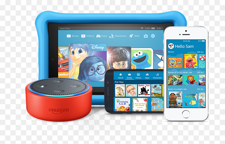 Fire 8 Kids Vs Fire 7 Kids, HD Png Download - echo dot png