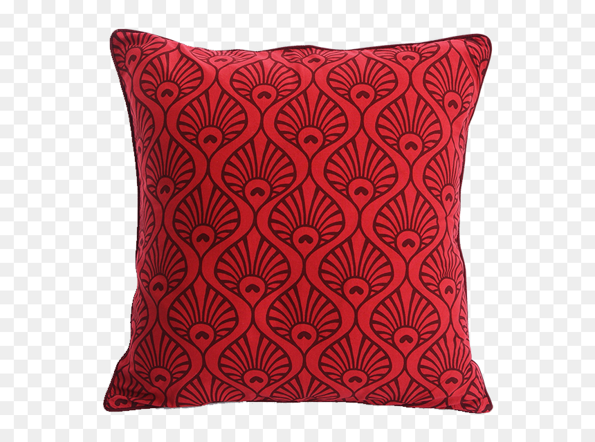 Peacock Wave Red Maroon Cushion Cover, Med/large - Cushion, HD Png Download - red wave png