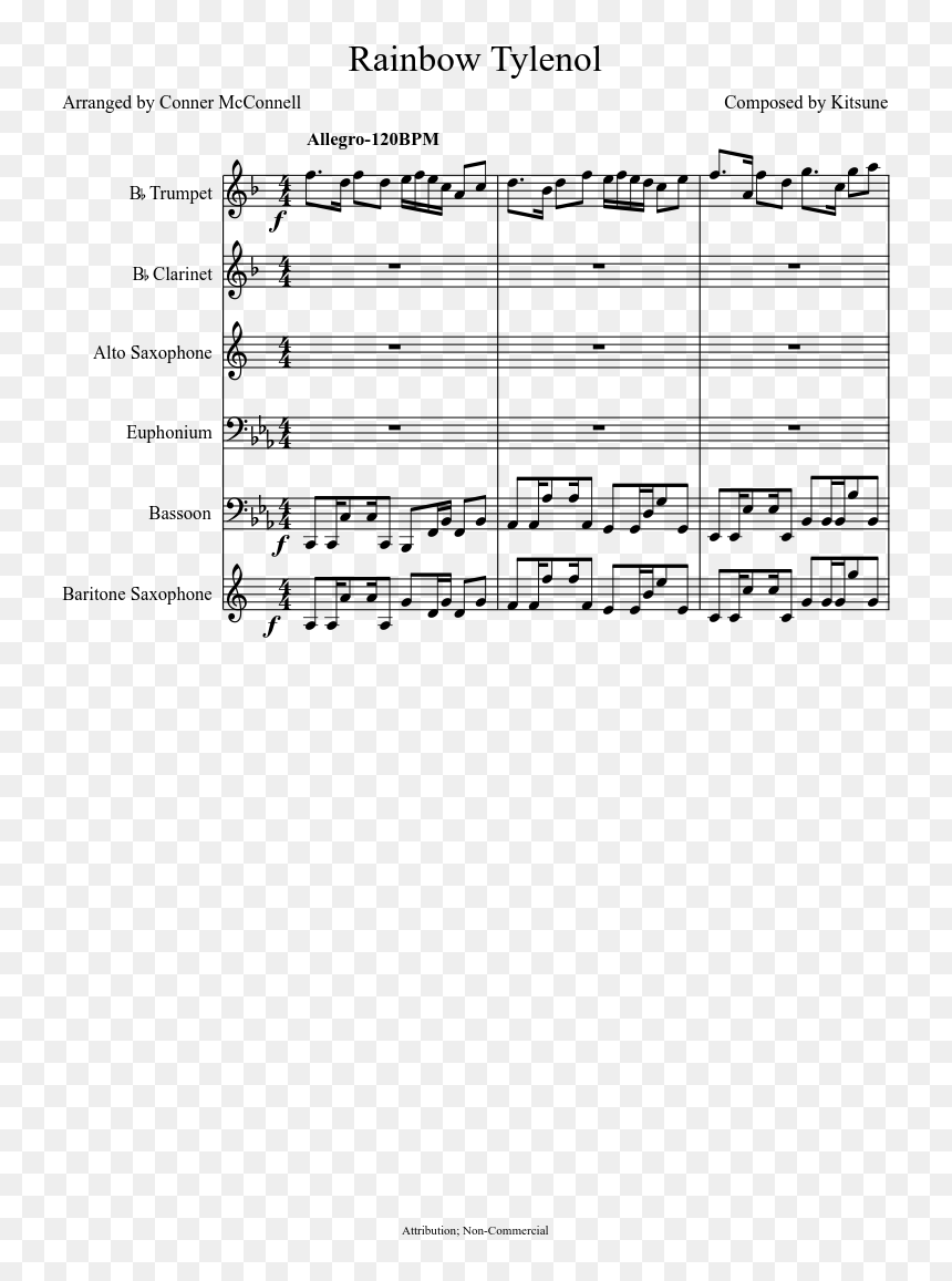 Rainbow Tylenol Sheet Music Composed By Composed By - Killing Me Softly Sheet, HD Png Download - tylenol png