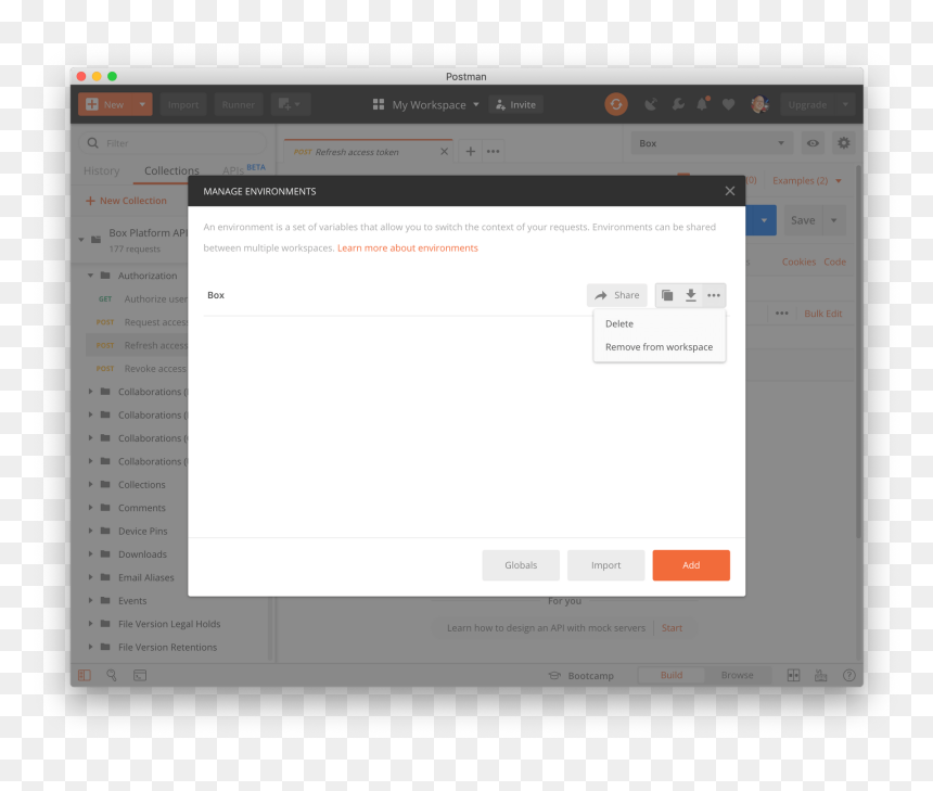 Delete The Box Postman Environment - Upload File In Form Design, HD Png Download - refresh button png