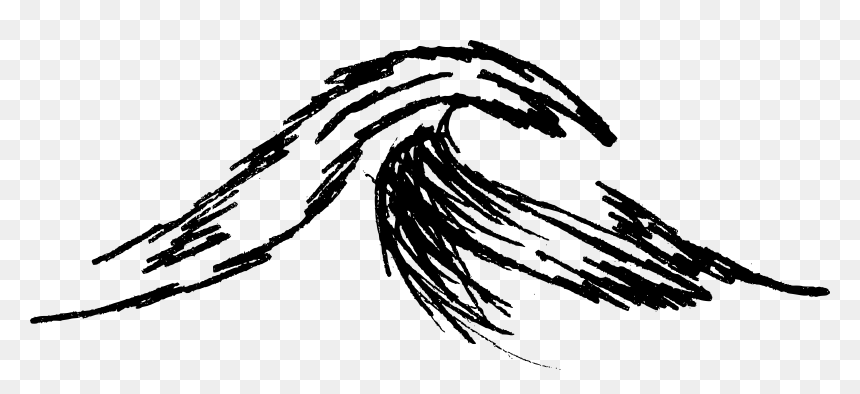 Drawing, HD Png Download - wave silhouette png