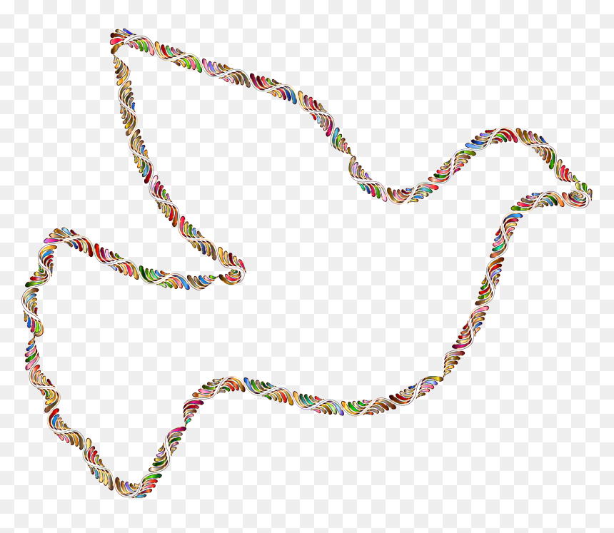 Colorful Trendy Peace Dove 2 Variation 2 No Background - Peace Dove Christmas Clipart, HD Png Download - raksha bandhan background png
