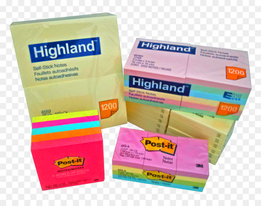 Highland Adhesive Note Pads - Post It Notes, HD Png Download - 500 note png