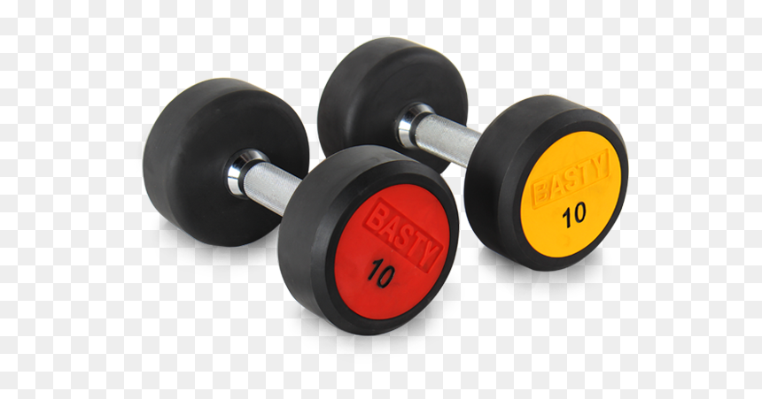 Dp-04a Customize Color Rubber Dumbbell Factory Wholesale - Dumbbell, HD Png Download - gym dumbbells png