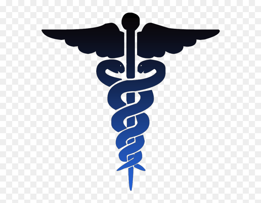 Caduceus Medical Symbol Black Blue Medical Symbol No- - Medical Symbol Png, Transparent Png - registered icon png
