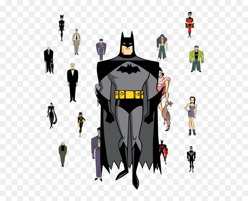 Batman Cartoon Characters - Batman (life Size Stand Up), HD Png Download - batman cartoon png