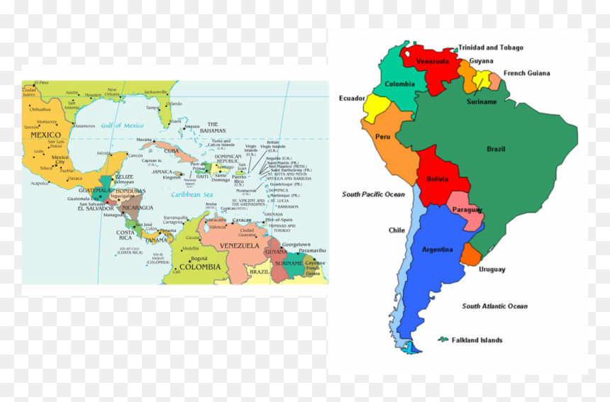 Transparent Word Map Png - South American Countries Colonized, Png Download - word map png