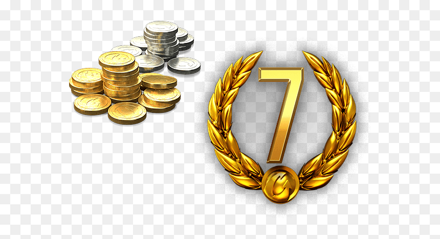 750 Gold 7 Days Premium 400 000 Silver - 7 Days Premium Wot, HD Png Download - overwatch gold medal png