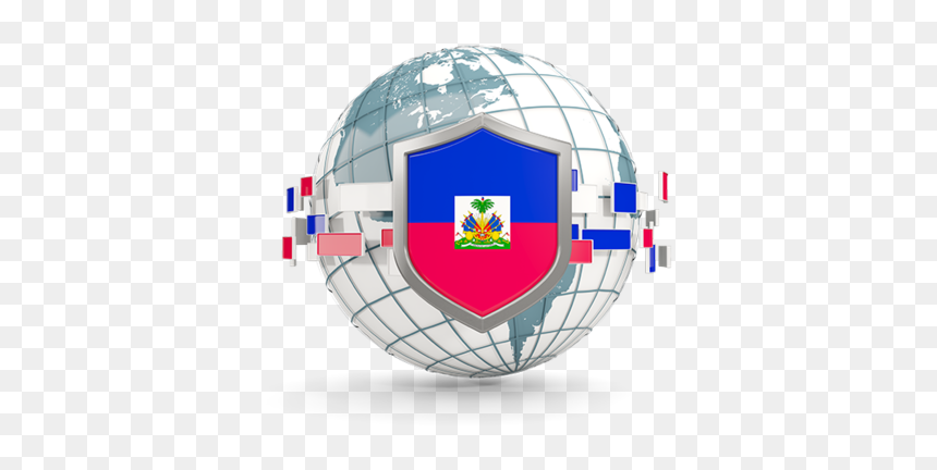 Globe With Shield - Haiti Flag, HD Png Download - haiti png