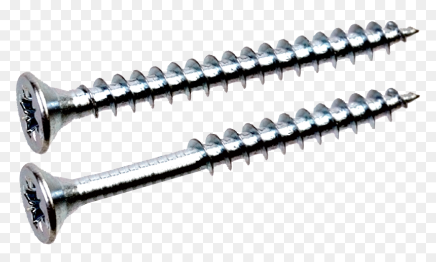 Spaanplaatschroeven Platkop Pozidriv Verzinkt - Screw, HD Png Download - metal screw head png