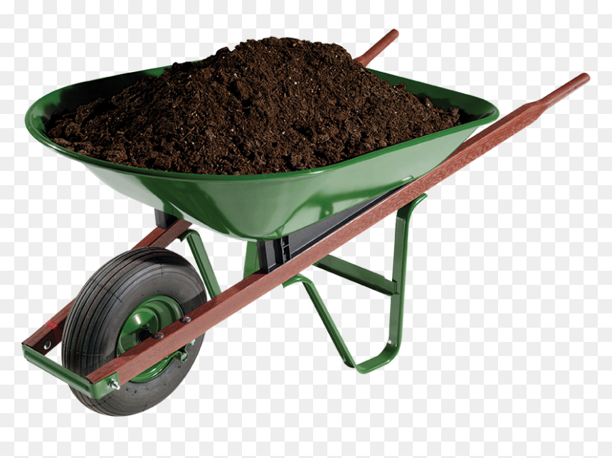 Dirt Clipart Wheelbarrow - Compost, HD Png Download - wheelbarrow png