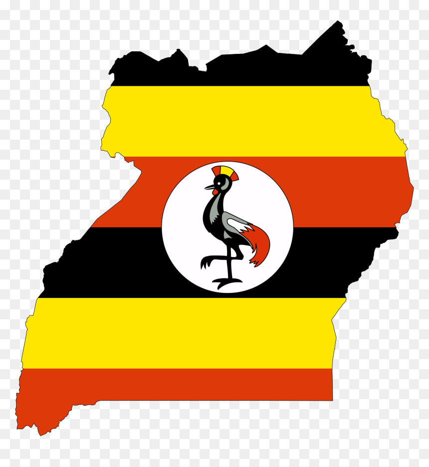 Uganda Flag Map Large Map - Uganda Flag Map, HD Png Download - word map png