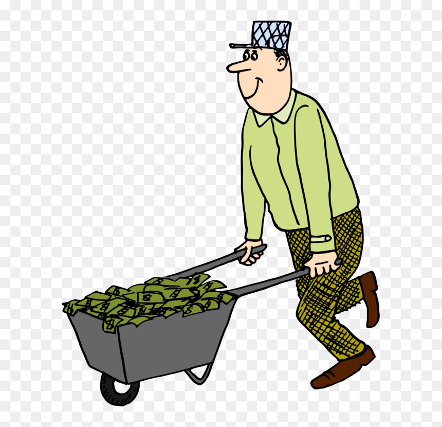 Bank Officer Money Piggy Bank Computer Icons - Wheelbarrow Clipart, HD Png Download - wheelbarrow png
