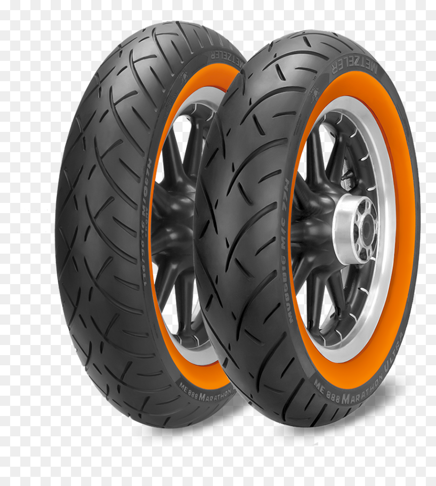 Me 888 Marathon™ Ultra Orange Wall - Whitewall Motorcycle Tire For 23, HD Png Download - compound wall png