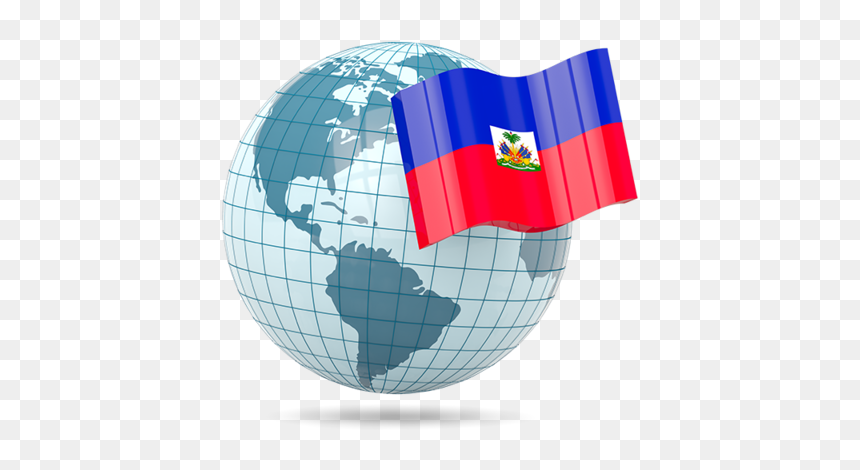 Globe With Flag - Malaysia Globe, HD Png Download - haiti png