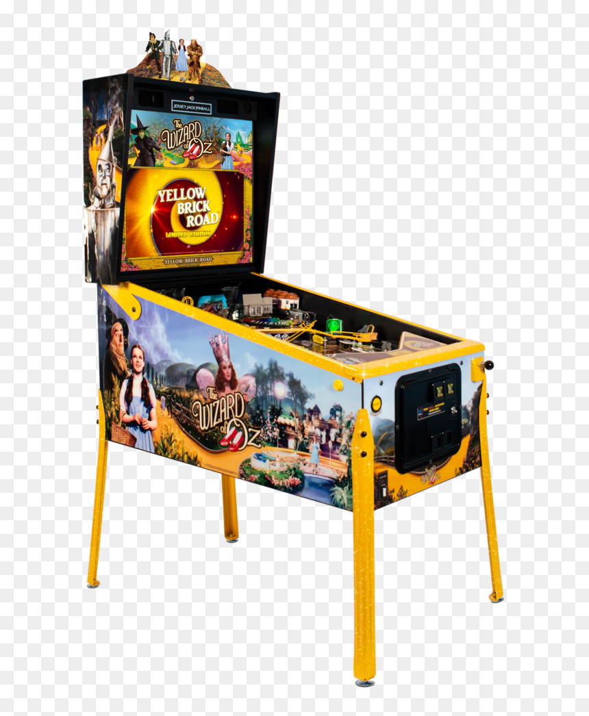 Wizard Of Oz Yellow - Yellow Brick Road Pinball, HD Png Download - pinball machine png