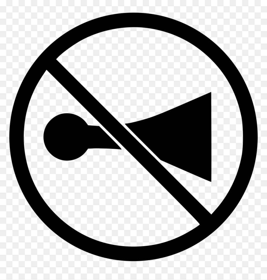 No Horn Zone Comments - Heart In A Circle, HD Png Download - cross out sign png