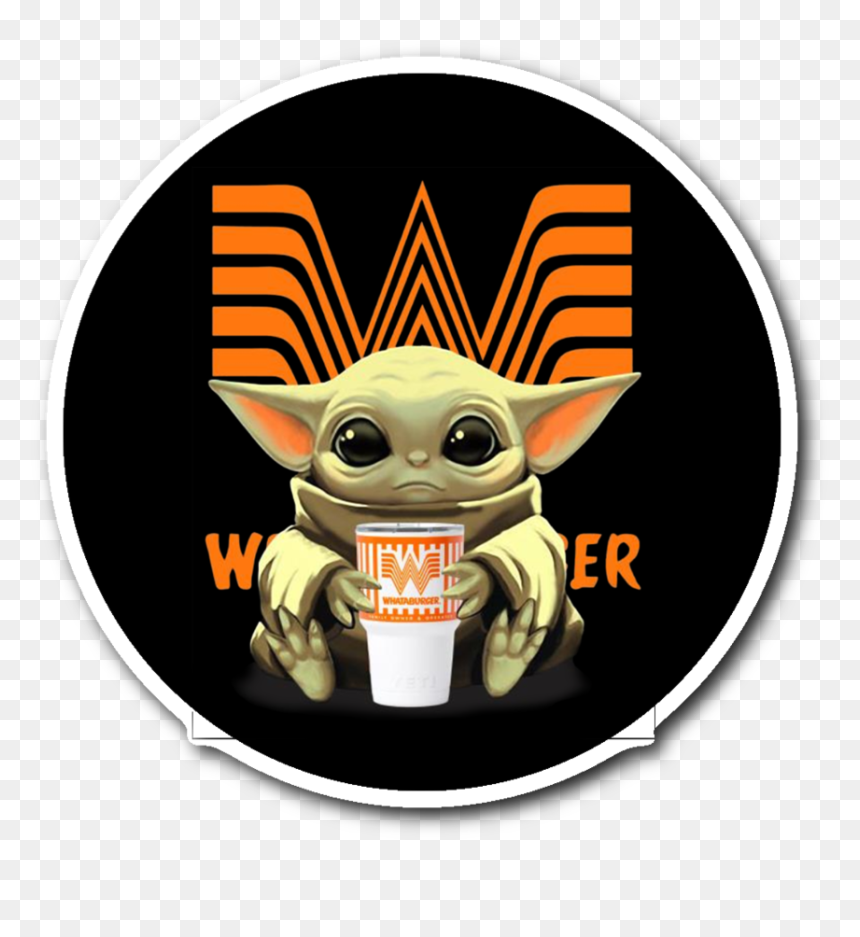 Baby Yoda Hug Whataburger Sticker, HD Png Download - whataburger png