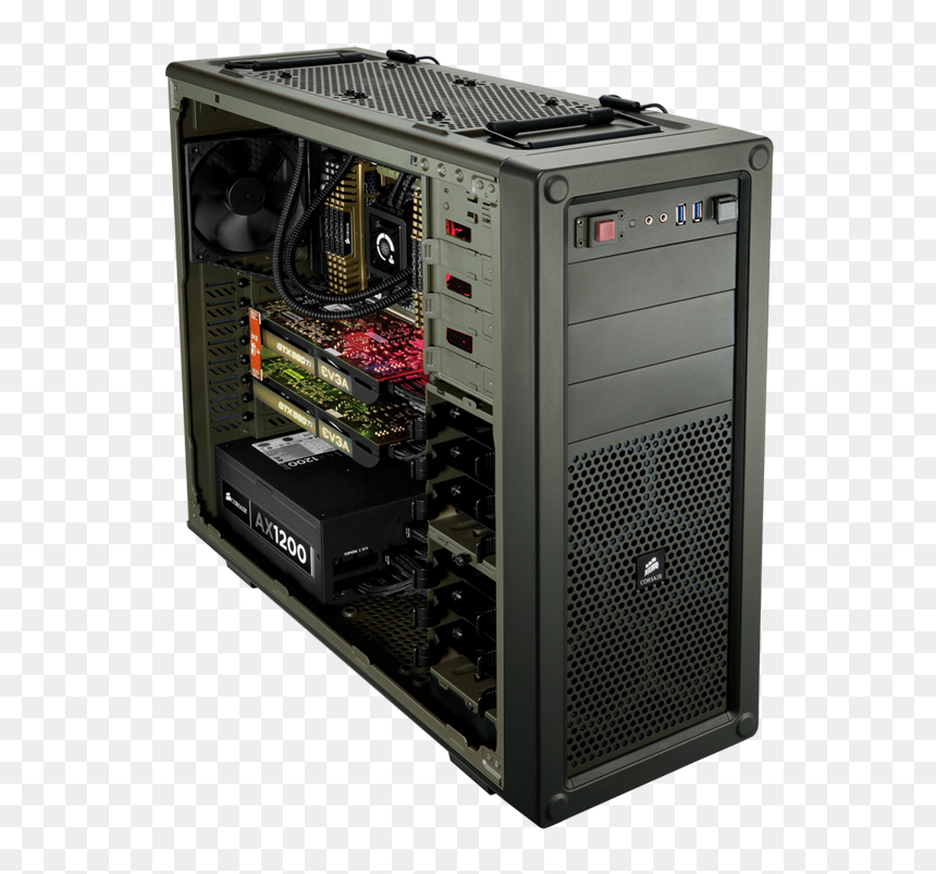 Corsair C70 Vengeance Series Military Atx Mid Tower - Corsair Vengeance C70, HD Png Download - pc tower png