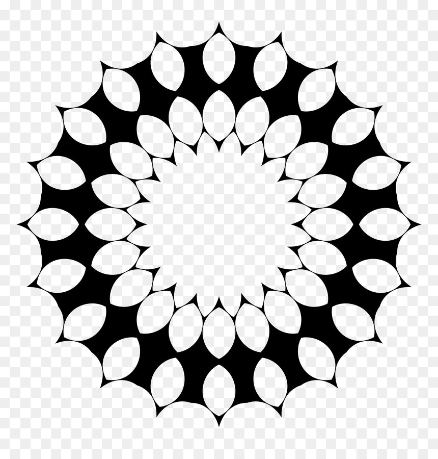 Stylized Flower Design Clip Arts - Hacienda Rave Flyer, HD Png Download - black floral design png