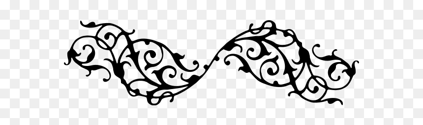 Page Ornament Floral Design - Clip Art, HD Png Download - black floral design png