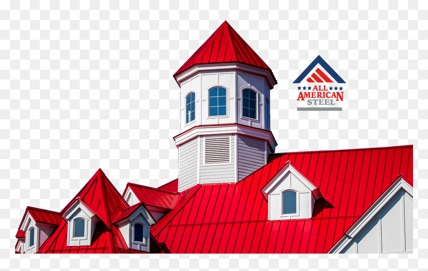 All American Steel Banner Of House Using Red Metal - House, HD Png Download - metal net png
