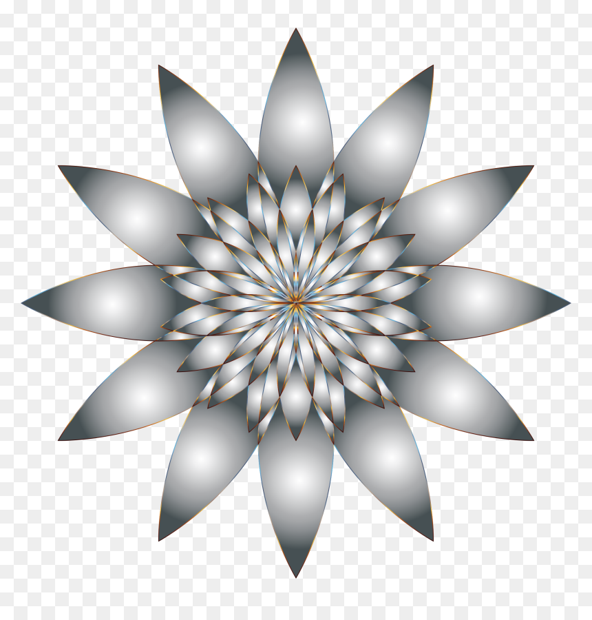 Chromatic Flower 11 No Background Clip Arts - Transparent Gray Flower Clipart, HD Png Download - white flower background png