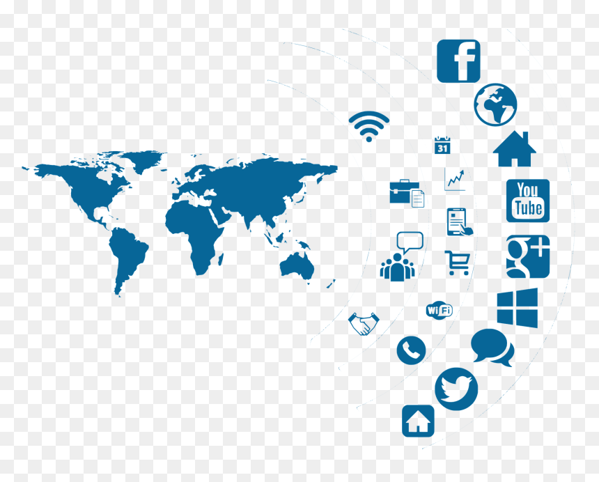 Social Media Background For Ppt, HD Png Download - social network logo png