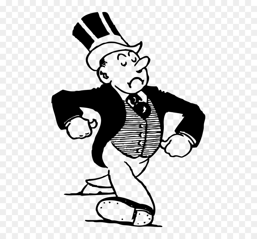 People Divided Transparent Rich - Rich Man Drawing, HD Png Download - monopoly guy png
