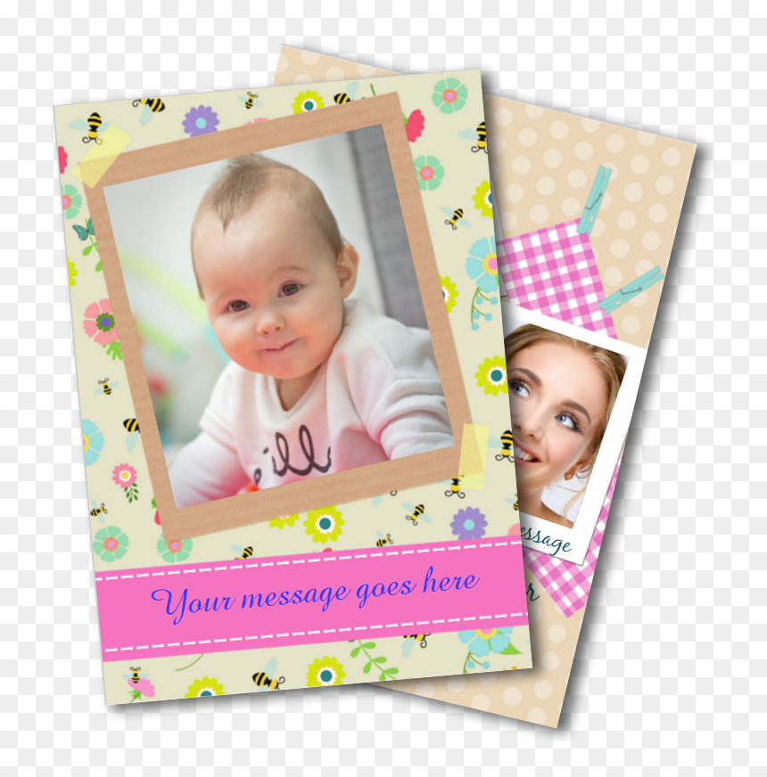 Any Occasion Photo Cards - Personalised Photo Cards, HD Png Download - girl birthday frame png