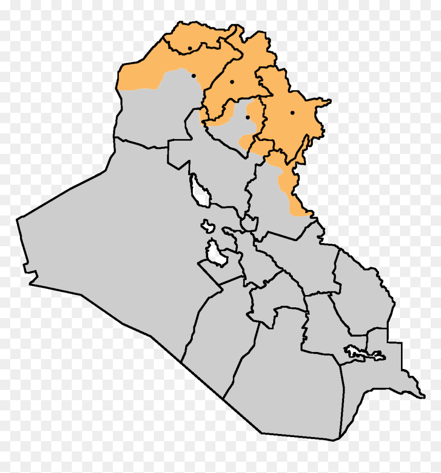 Iraqi Kurdistan - Iraq Provinces, HD Png Download - cia png