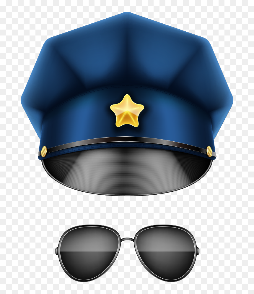 Transparent Sunglasses Clipart - Police Cap Transparent Background, HD Png Download - sunglass vector png