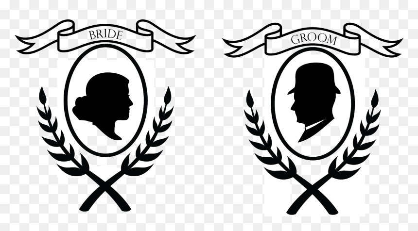 Transparent Bride And Groom Clipart - Bride And Groom Logo, HD Png Download - indian bride and groom png