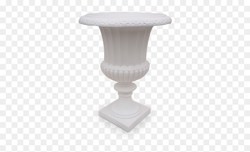 Fiberglass Classic Vase Narrow White Matt - Outdoor Table, HD Png Download - big flower vase png
