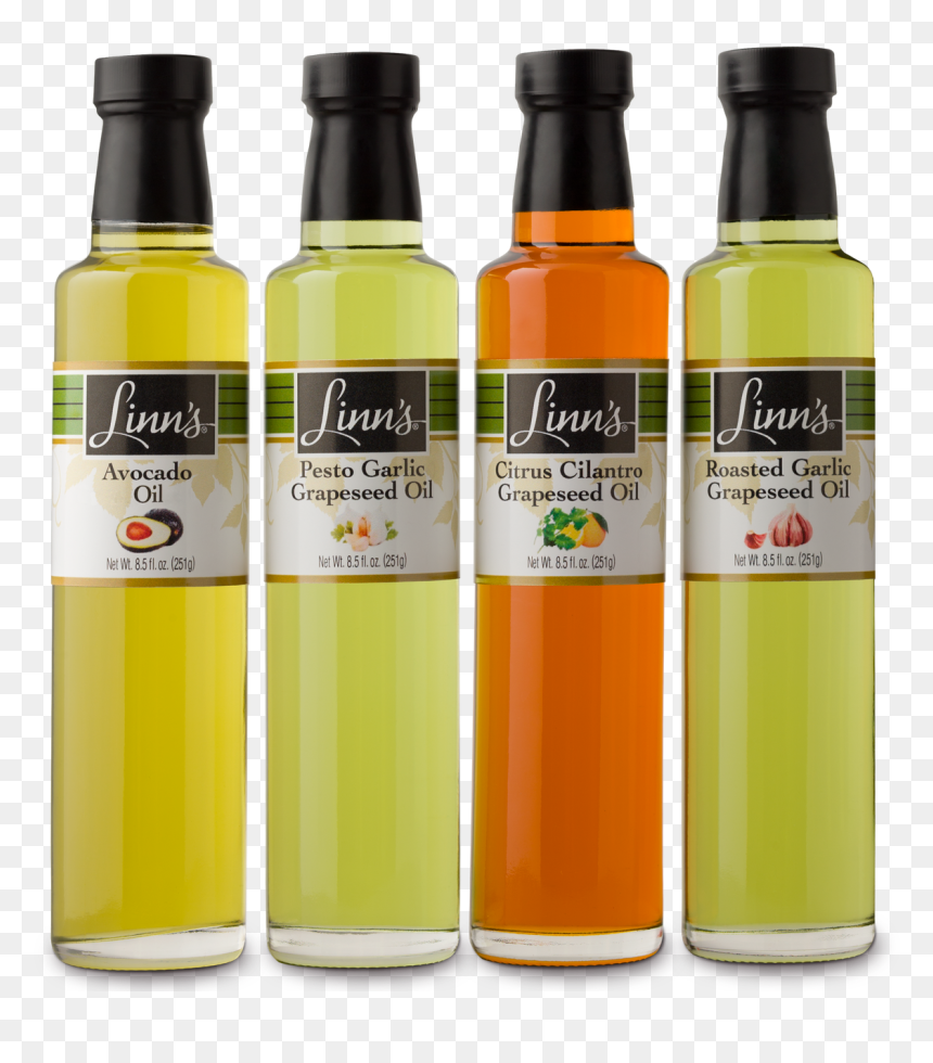 Linn"s Flavored Cooking Oils, - Glass Bottle, HD Png Download - cooking oil bottle png
