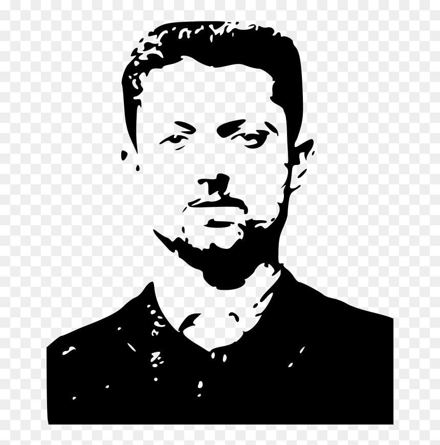 Man Portrait Clipart, HD Png Download - man face vector png