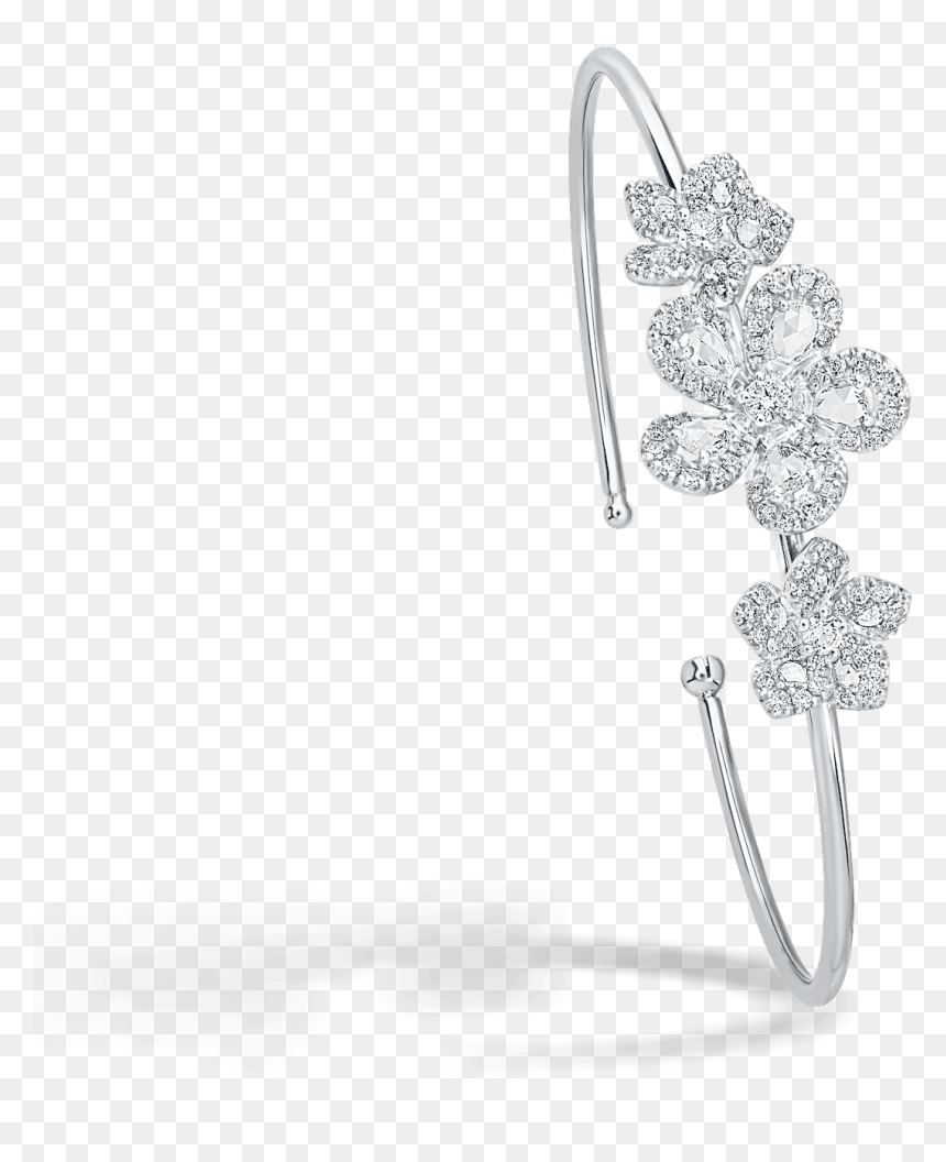 Ms 08 015 01 F2 Miss Daisy Bangle - Platinum, HD Png Download - gold bangle png