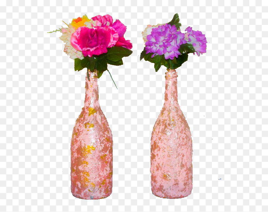 Set Pink Flower Vases, HD Png Download - big flower vase png