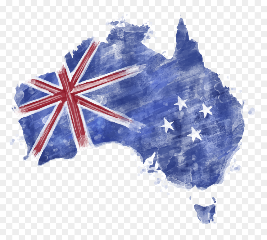 Australia Of Watercolor Flag Sydney Painting Clipart - Pray For Australia Stickers, HD Png Download - indian flag painting png