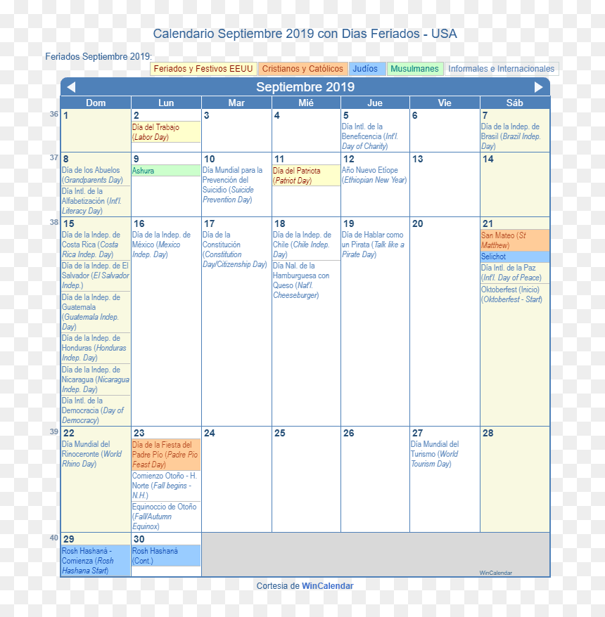 Calendario Estados Unidos Septiembre 2019 En Formato - Holiday May Calendar 2019, HD Png Download - estados unidos png